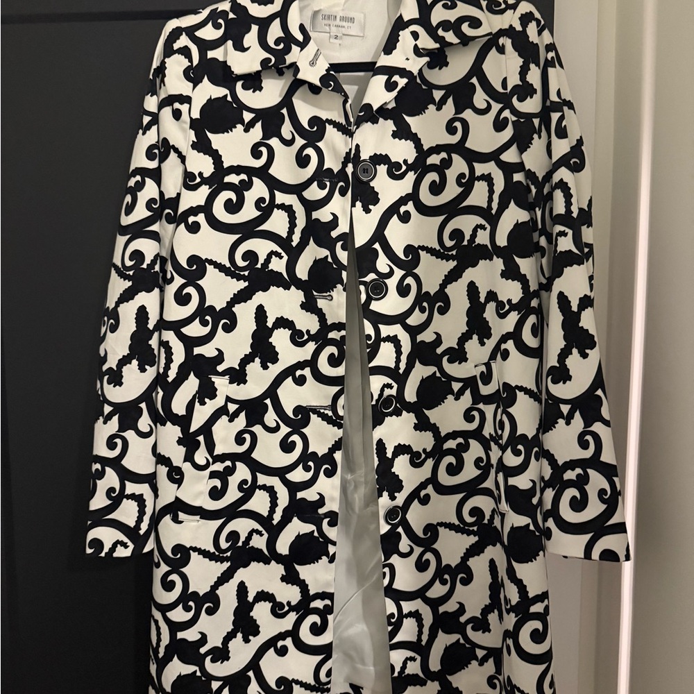 Skirtin Around Black & White Coat
